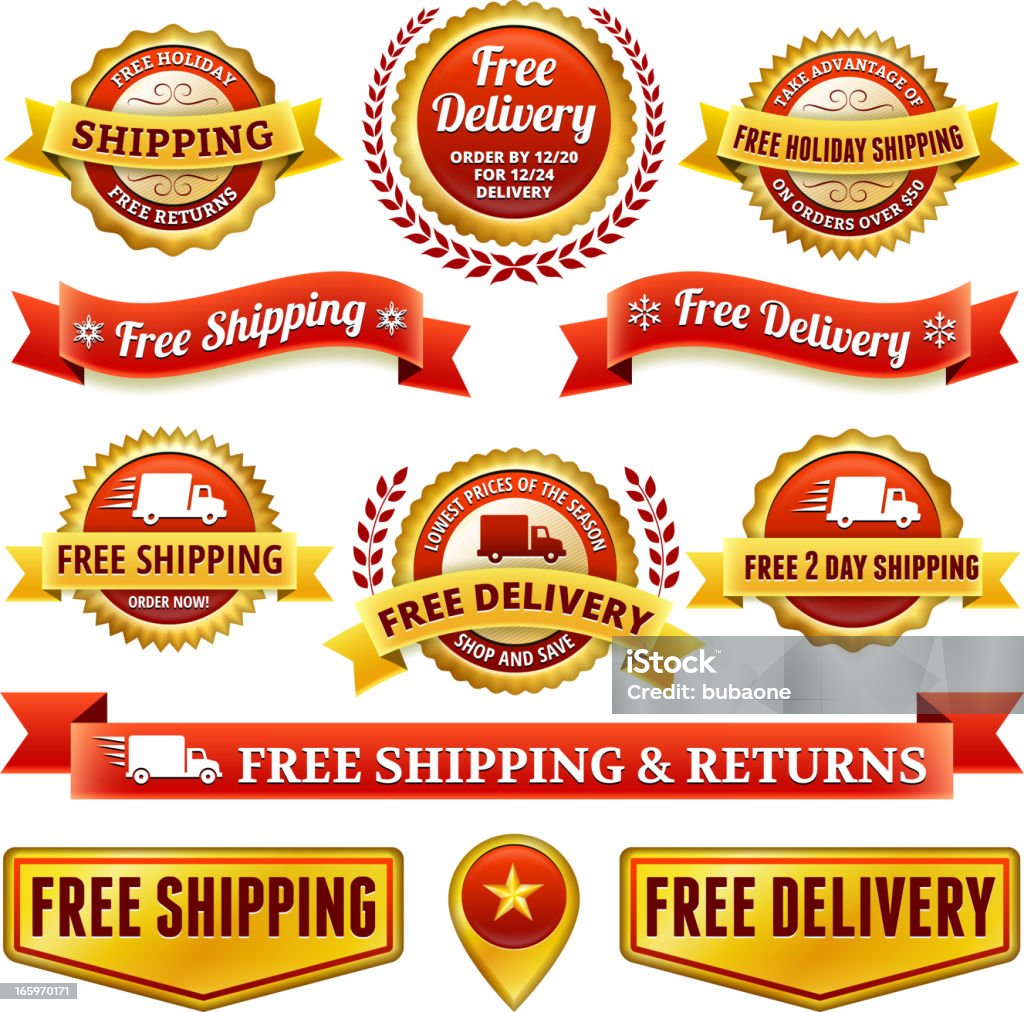 Free Delivery badge set Badge stock vector