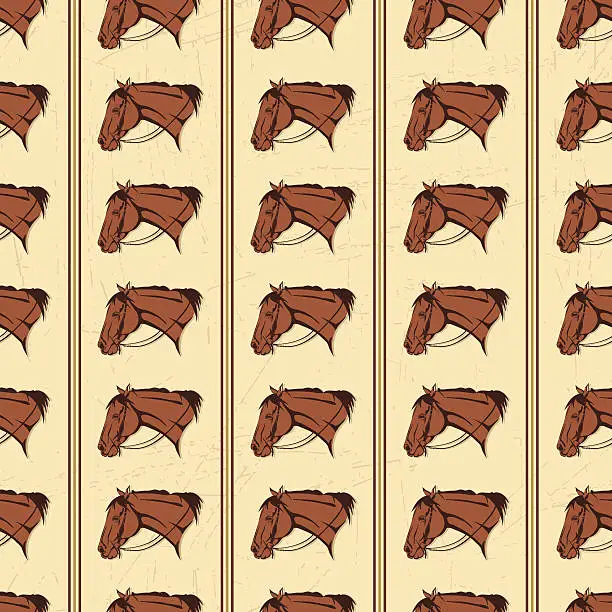 Vector illustration of Horse Head Pattern