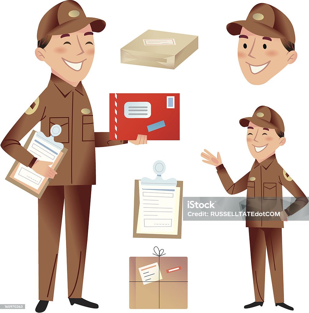 Entrega de Courier - Vetor de Adulto royalty-free