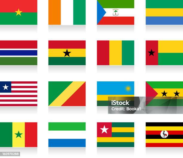 Bandeira Da África Set Parte 2 - Arte vetorial de stock e mais imagens de Bandeira - Bandeira, Bandeira Nacional, Conjunto de ícones