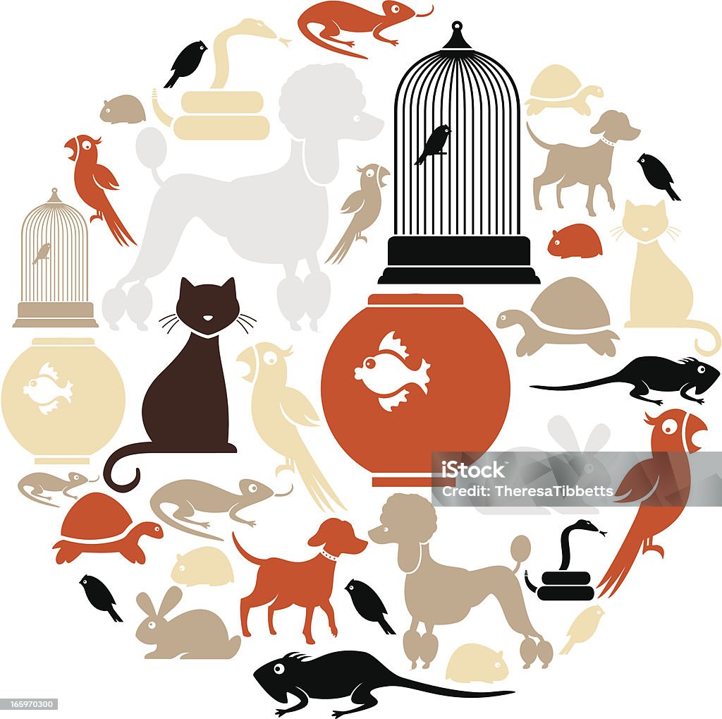 Icono de animales domésticos - arte vectorial de Caniche libre de derechos