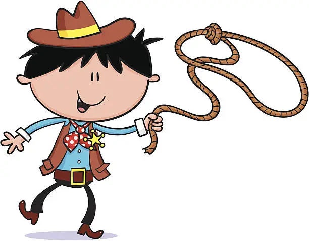 Vector illustration of Cowboy one