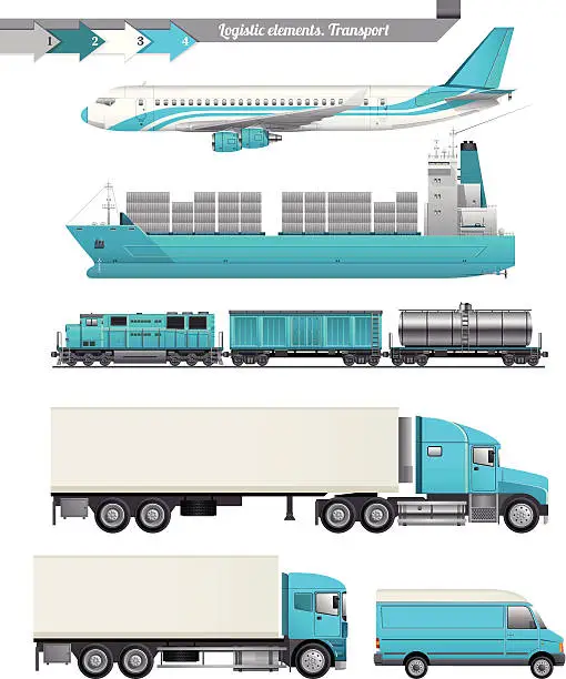 Vector illustration of Logistic Elements