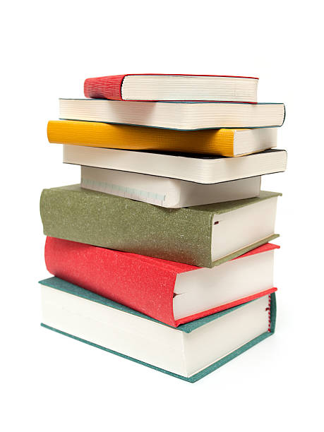 Stack of books isolated on white background #Lightbox: Education+ stacking stock pictures, royalty-free photos & images