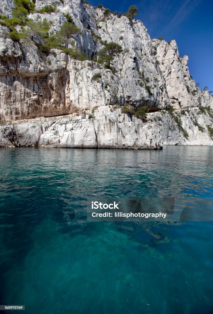 Calanques in Provence France Calanques in Provence France near the town of Cassis showing clear blue water and rocky cliffs Beauty In Nature Stock Photo