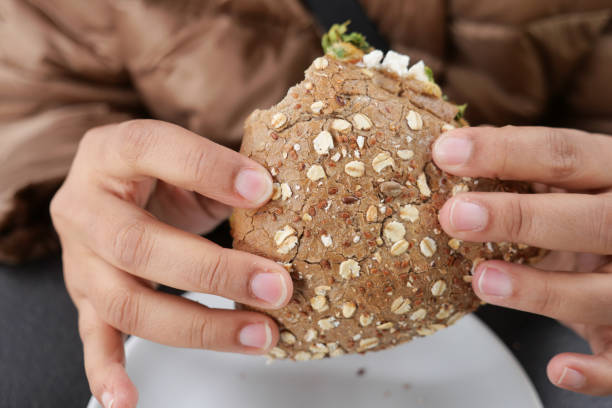 istock Healthy whole meal cheese sandwich with vegetables 1659722938