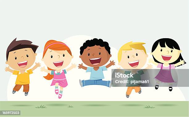 Boys And Girls Stock Illustration - Download Image Now - Child, Cartoon, Happiness