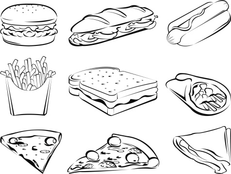vector file of fast food