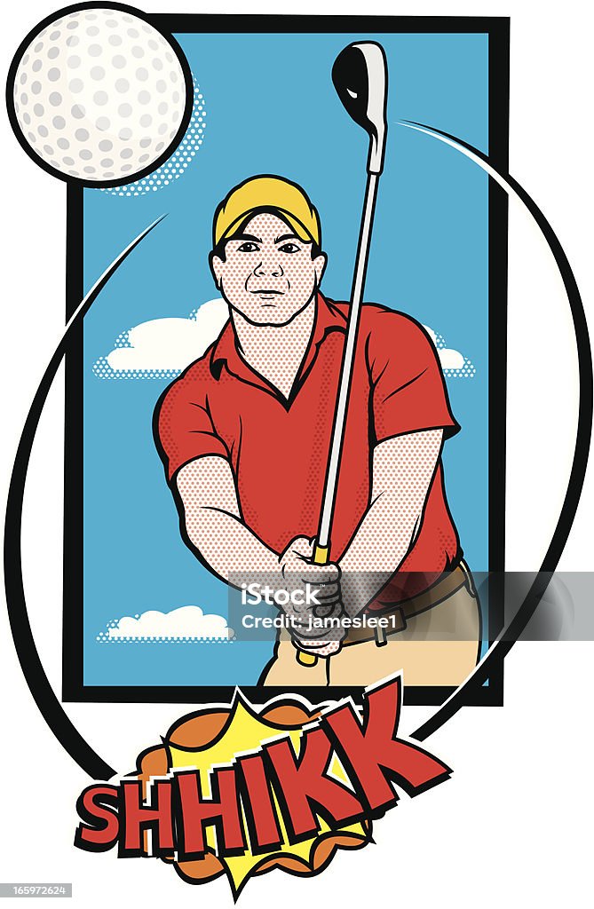 Jogador de golfe - Royalty-free Arte Pop arte vetorial