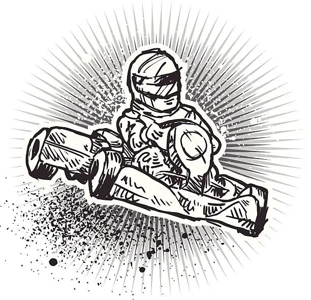 Vector illustration of karting