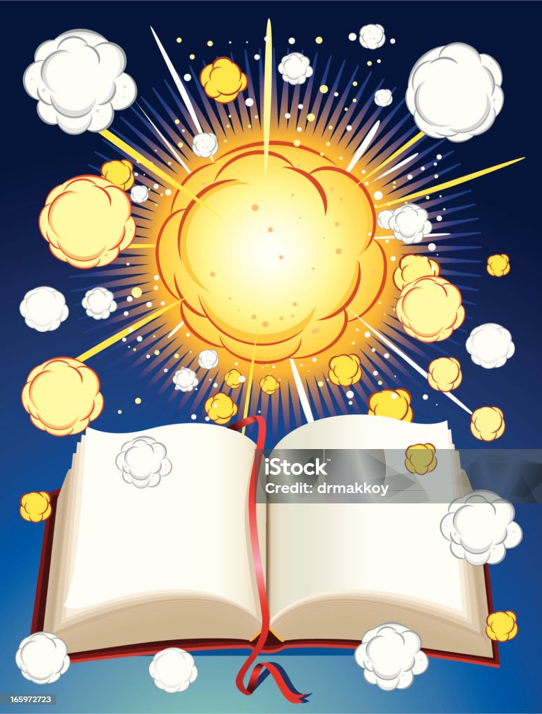 Book Exploding 2d Image Exploding And Book Stock Illustration - Download Image Now - Book ...