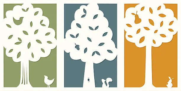 Vector illustration of Summer Trees