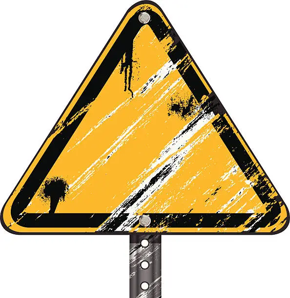 Vector illustration of Grunge Sign | Yellow Blank