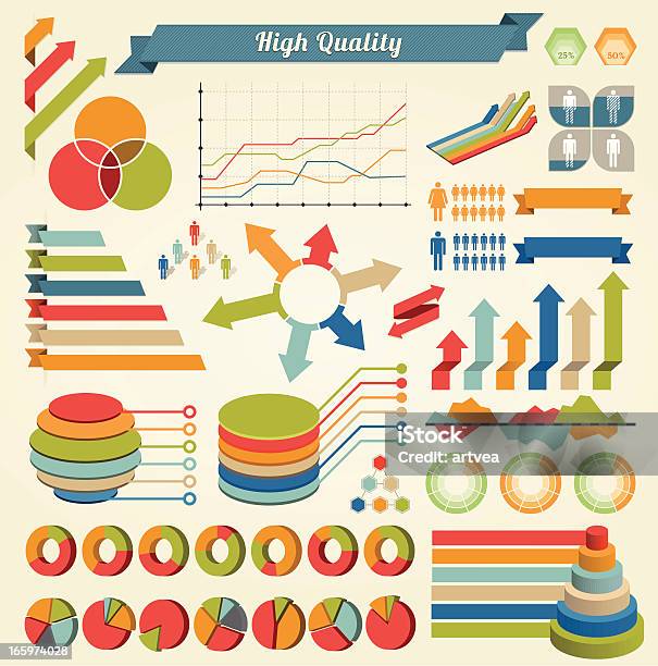 Elementi Per Infografiche - Immagini vettoriali stock e altre immagini di Affari - Affari, Analizzare, Appuntamento online