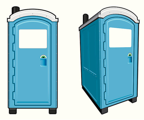 Portable Toilet Illustration of a portable toilet front view and front angle view. File is organized into layers. Download includes: EPS, PDF, JPG formats. portable toilet stock illustrations