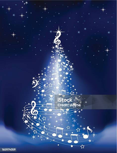 Tradizionale Albero Di Natale - Immagini vettoriali stock e altre immagini di Natale - Natale, Nota musicale, Musica natalizia