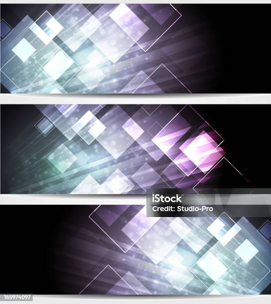 Abstract Shiny Cyberspace Banners Stock Illustration - Download Image Now - Deep, Internet, Abstract