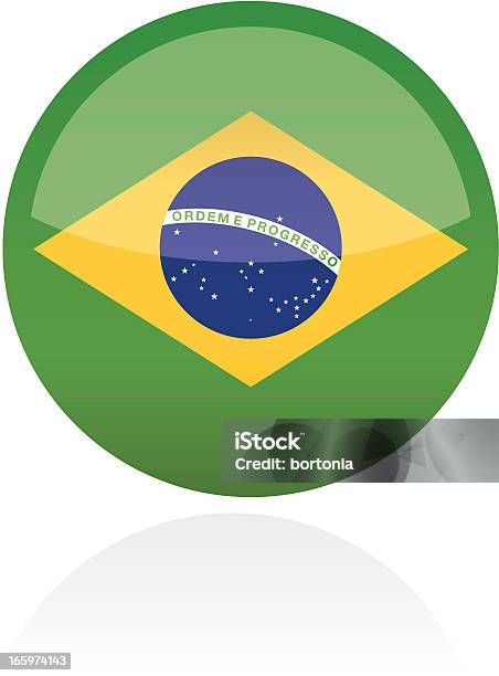 Brazylia Flaga Ameryki Południowej - Stockowe grafiki wektorowe i więcej obrazów Amerykańska flaga - Amerykańska flaga, Bez ludzi, Białe tło