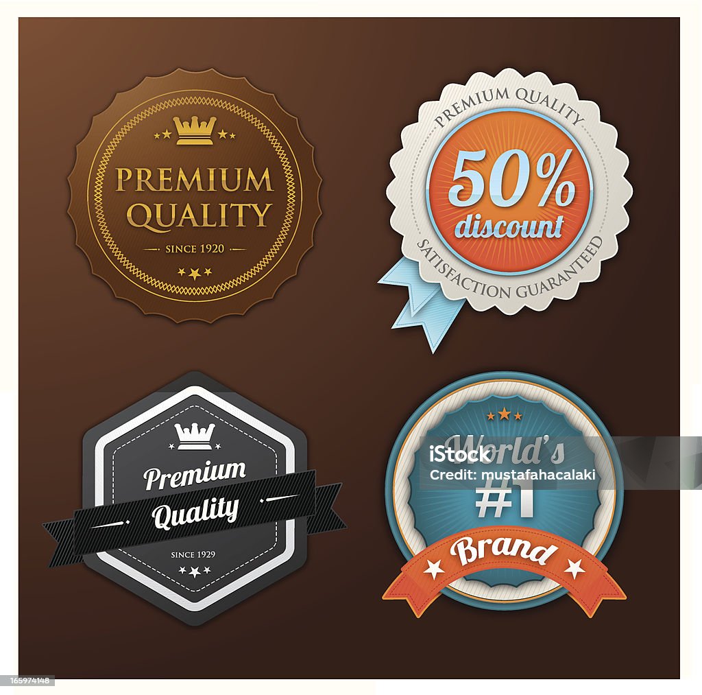 Odznaki jakości Premium - Grafika wektorowa royalty-free (100 procent)