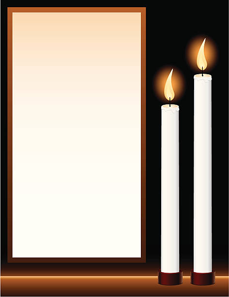 свет свечи вигилия - memorial vigil candlelight candle memorial service stock illustrations