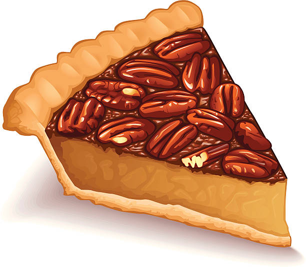 Pecan Pie vector art illustration
