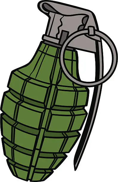 Vector illustration of Hand Grenade
