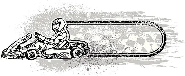 Vector illustration of karting banner