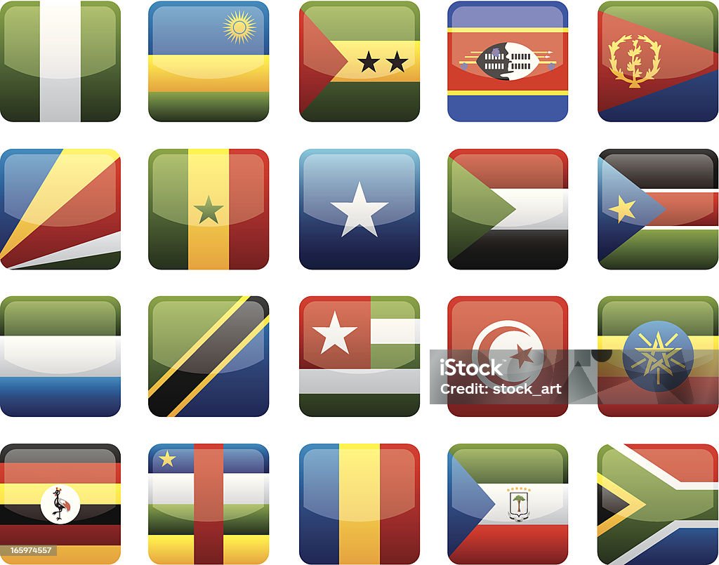 Afrika Flaggen-Kollektion - Lizenzfrei Atlantikinseln Vektorgrafik