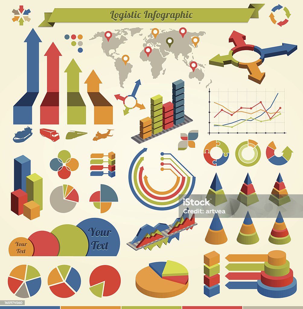 Inforgraphic elementos - Vetor de Abstrato royalty-free