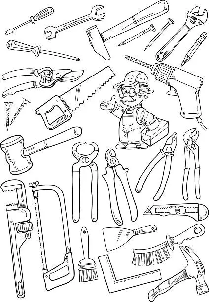 Vector illustration of Tools