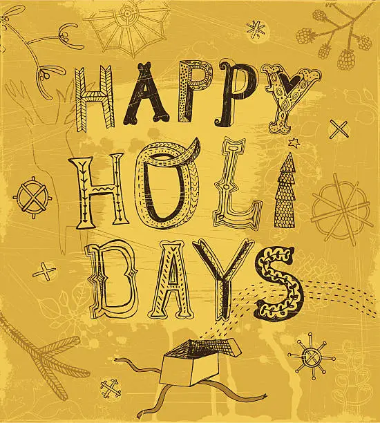 Vector illustration of Happy Holidays