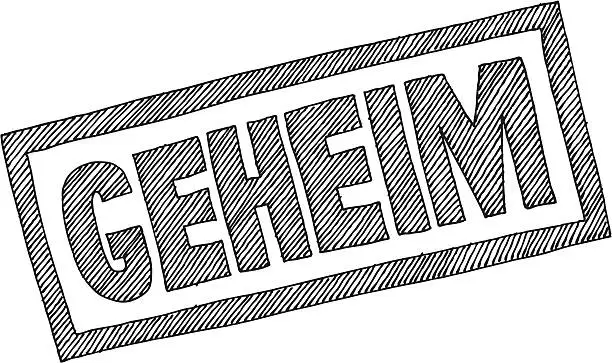 Vector illustration of Geheim Lettering Drawing