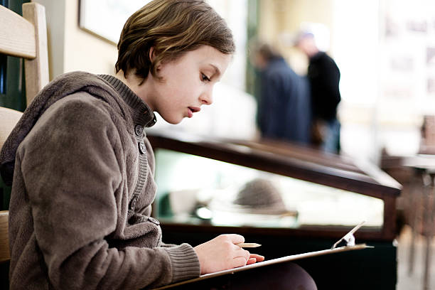 istock Young girl in a museum 165974808