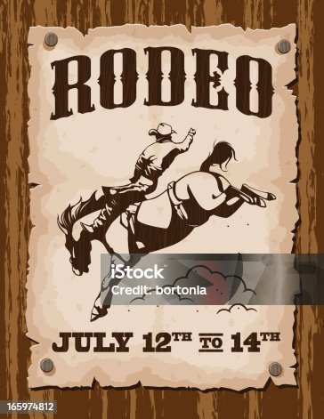 istock Vintage Rodeo Poster 165974812