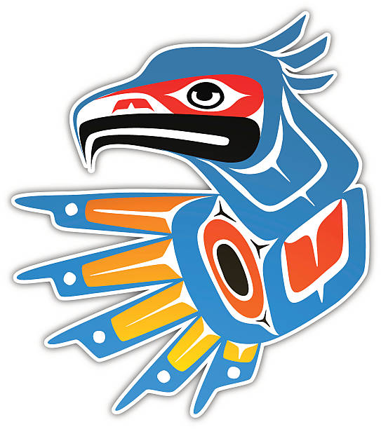 illustrations, cliparts, dessins animés et icônes de eagle composition - native bird