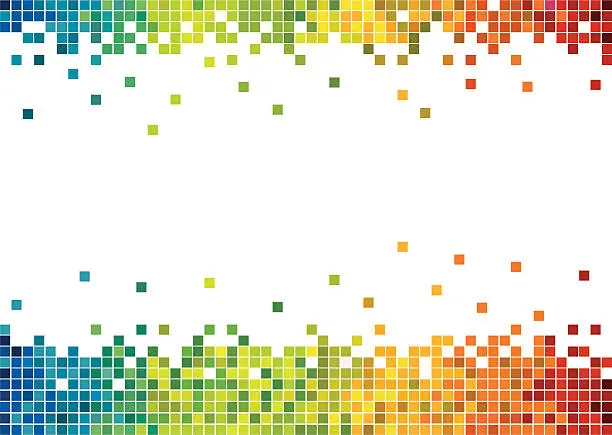 Vector illustration of Colorful pixels