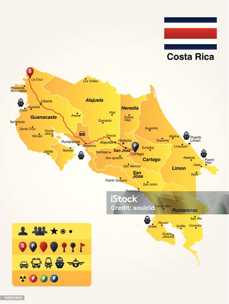 Costa Rica - Vetor de Avatar royalty-free