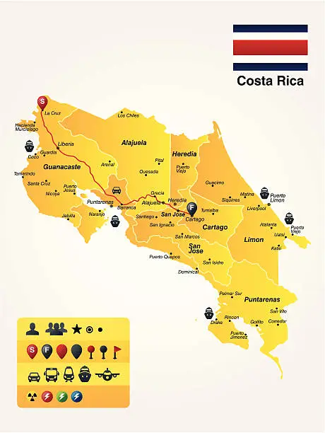 Vector illustration of Costa Rica