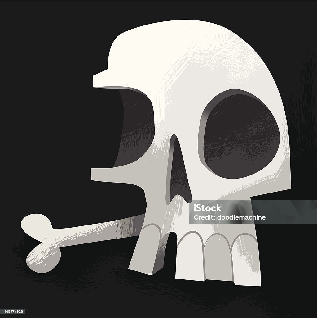 Skull I drew a portrait of you. Abstract stock vector