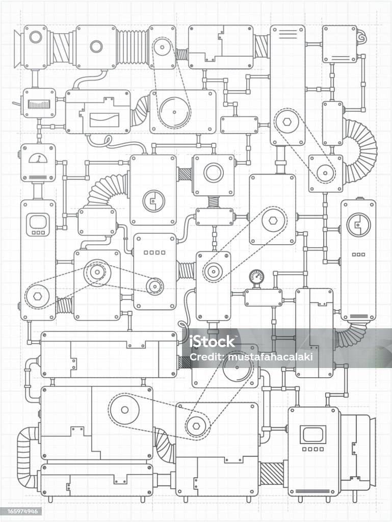 Incrível de projecto - Royalty-free Machinery arte vetorial