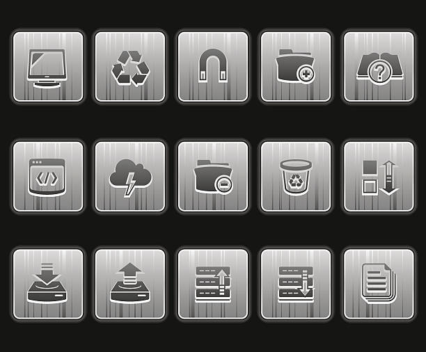 Moonlight – Implementator icons Vector icons. Easy for scaling. High resolution "jpg" included. upload surrogate shiny black background stock illustrations