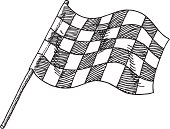 istock Checkered Flag Drawing 165975126