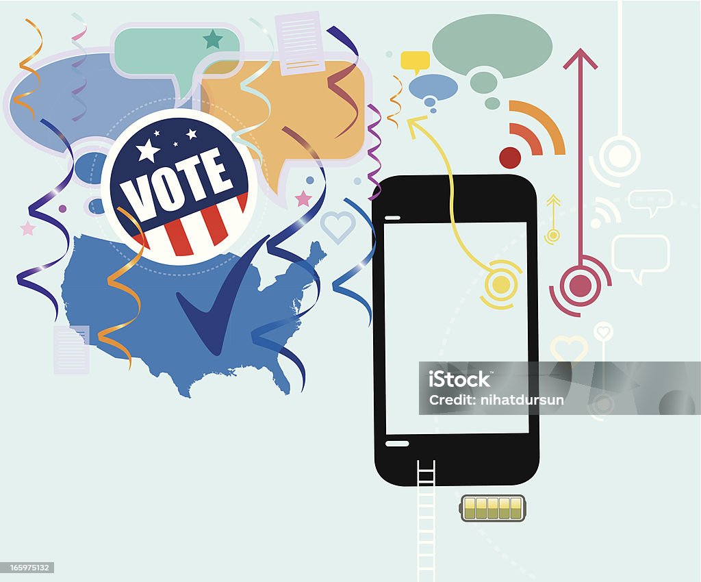 Résultats électoraux Mobile - clipart vectoriel de Multimédia libre de droits
