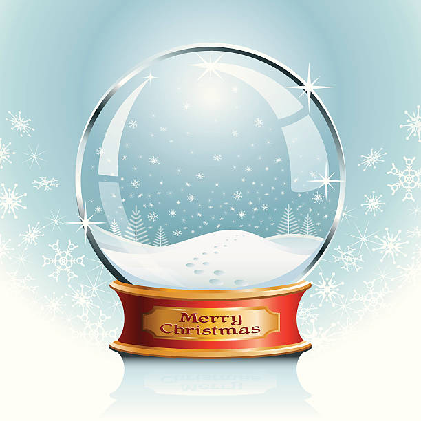 ilustraciones, imágenes clip art, dibujos animados e iconos de stock de de nieve globe - glass ornament