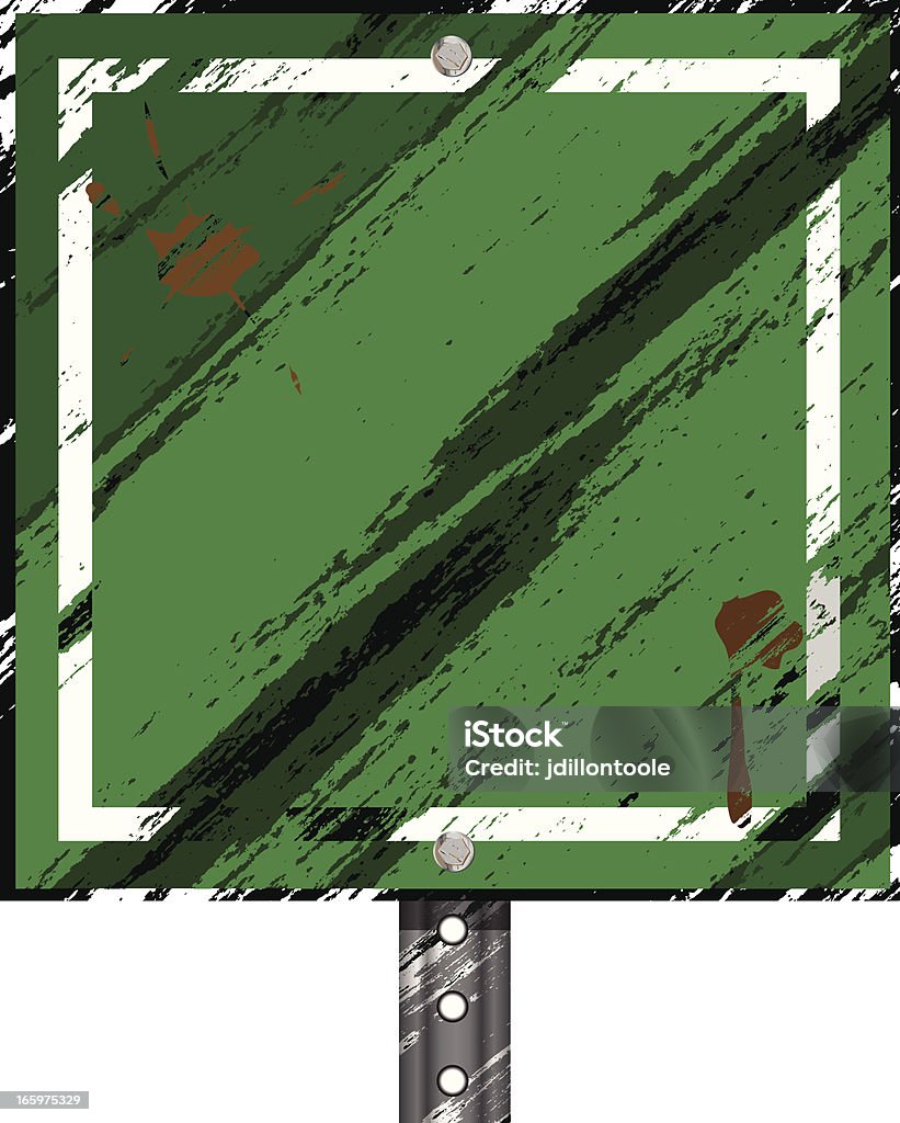Panneau vert Grunge/Square - clipart vectoriel de Affaires libre de droits