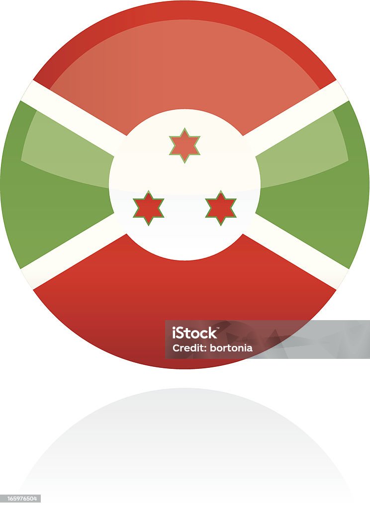 Burundi, botão de bandeira de África - Royalty-free Bandeira arte vetorial