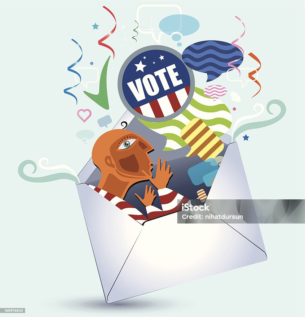 Mail i wybory - Grafika wektorowa royalty-free (Confetti)