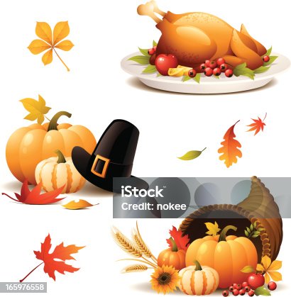 istock Various Thanksgiving iconographic's on white backdrop 165976558