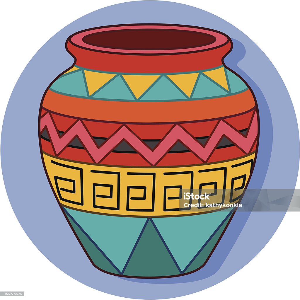 Native American pottery A vector illustration of a native American vase or pot. Indigenous North American Culture stock vector