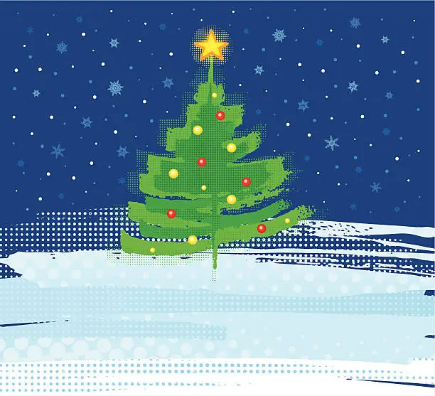 Vector illustration of Christmas greeting card